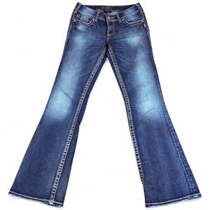 Silver Jeans Co. Suki Bootcut Jeans Womens 27x32 (29x31) Blue Medium Wash Travel